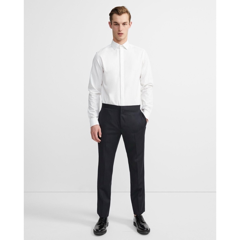 Marlo Tuxedo Wool Pant in Eclipse Navy Blue